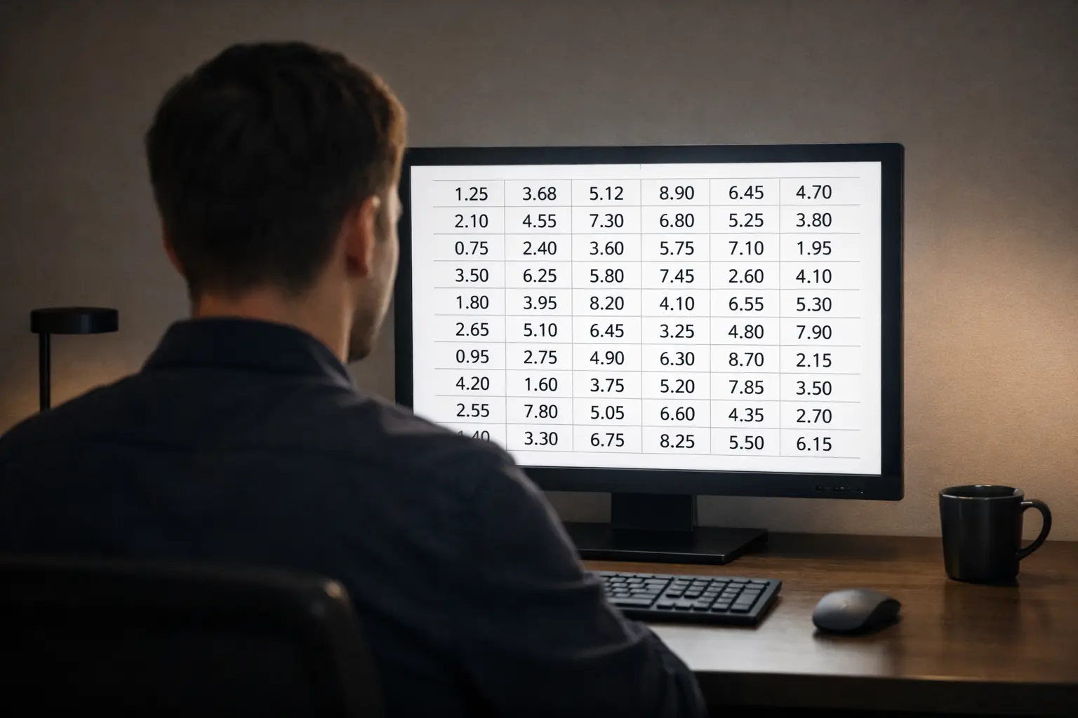 Persona che osserva quote numeriche su schermo durante partita di tennis